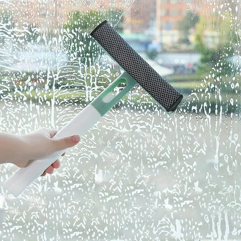 3-in-1 Glasreiniger mit Sprühfunktion und beidseitigem Wischer