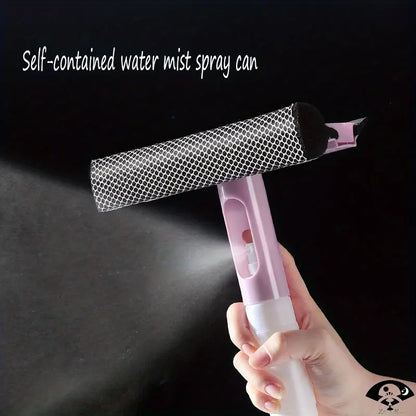 3-in-1 Glasreiniger mit Sprühfunktion und beidseitigem Wischer