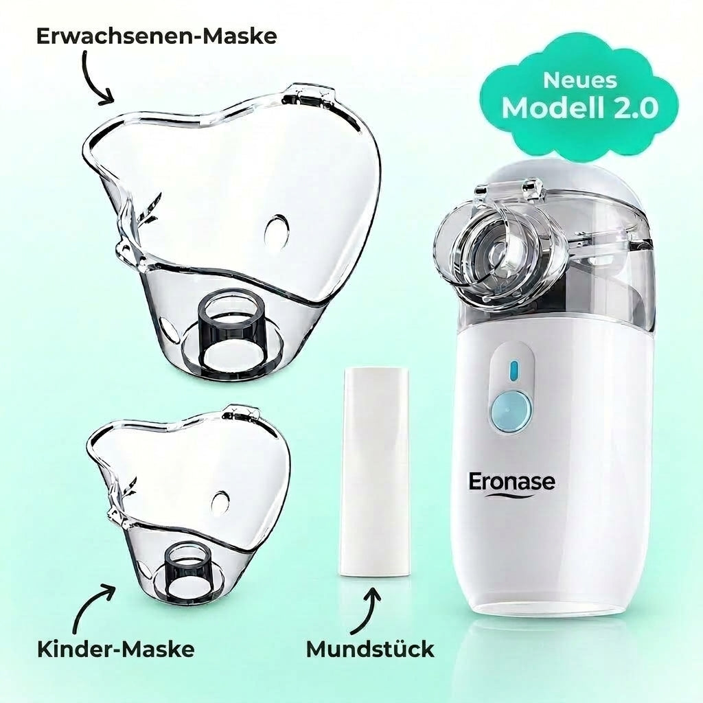 Eronase Tragbarer Hand-Inhalator für Erwachsene & Kinder