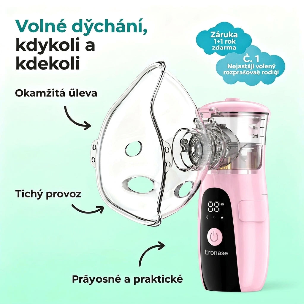 Eronase Hordozható kézi inhalátor felnőtteknek és gyermekeknek