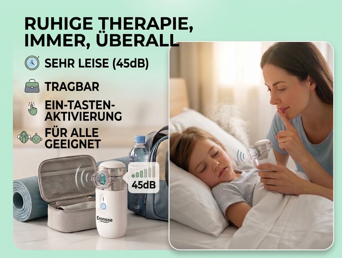 Eronase Tragbarer Hand-Inhalator für Erwachsene & Kinder