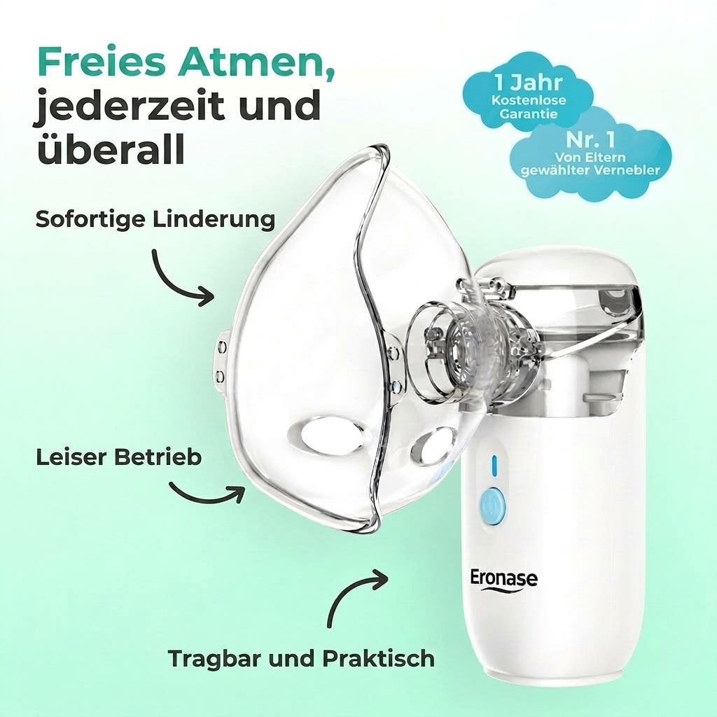Eronase Tragbarer Hand-Inhalator für Erwachsene & Kinder